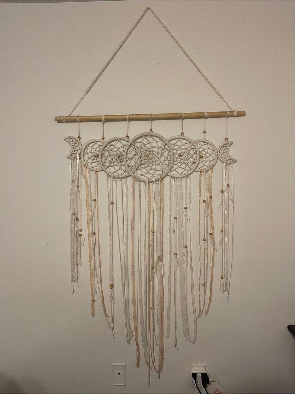 Boho Cream Dreamcatcher Wall Hanging